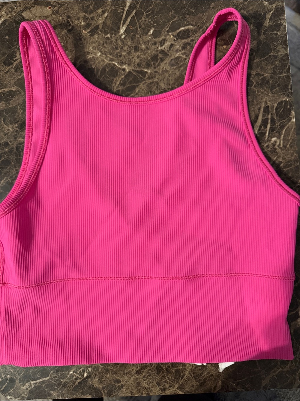 lululemon athletica Bright Pink Ribbed Crop Tank
